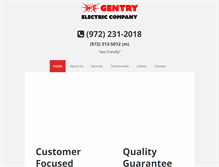 Tablet Screenshot of gentryelectric.com